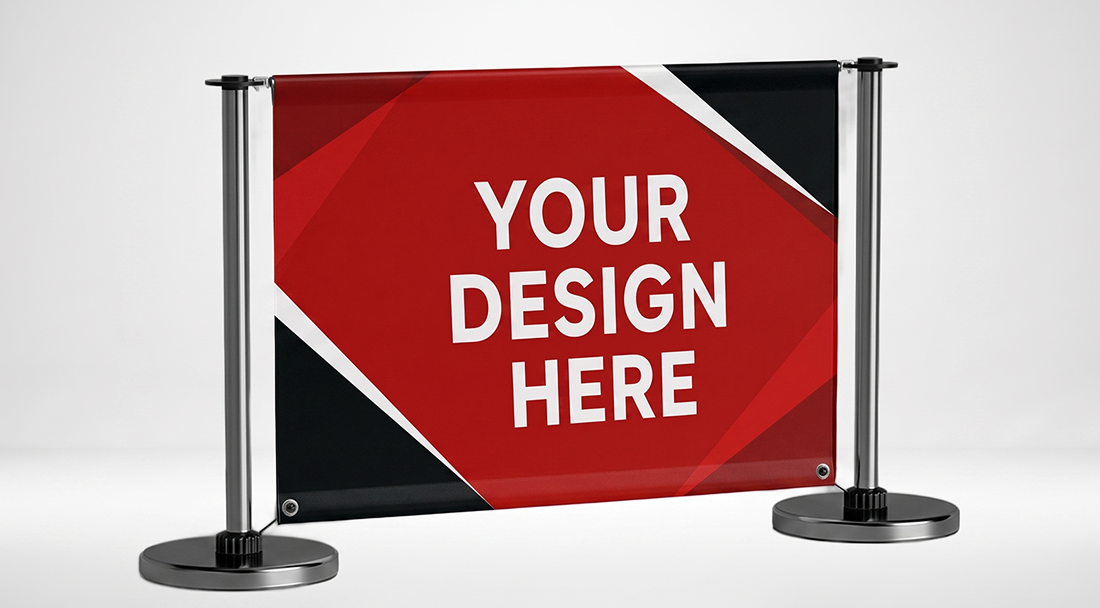 1200mm Cafe Barrier Banners Template