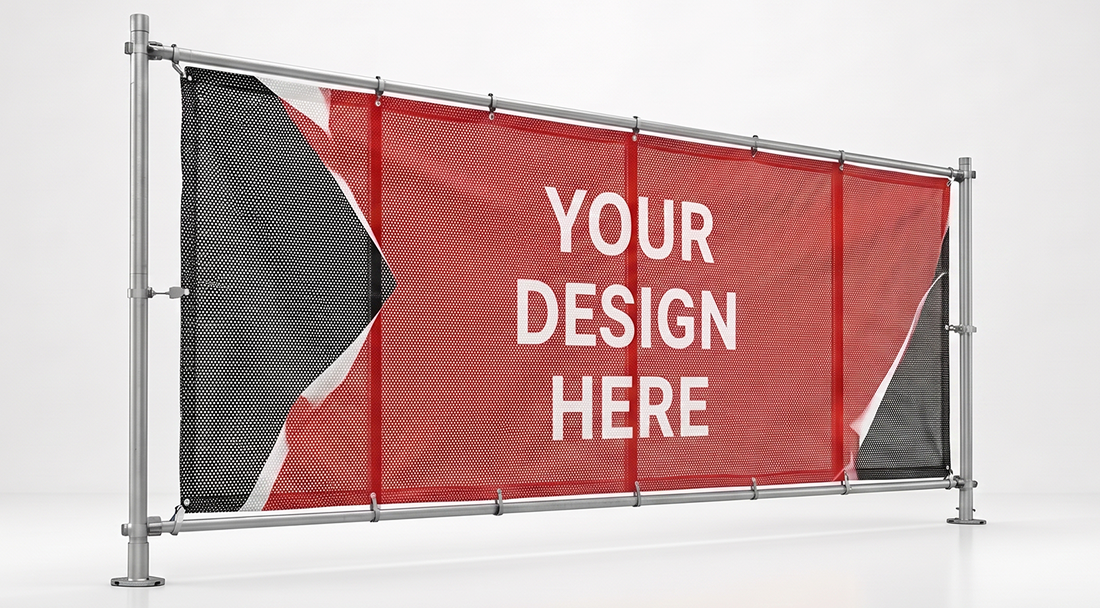 2000mm x 3000mm Heras Fence Mesh Banner Template