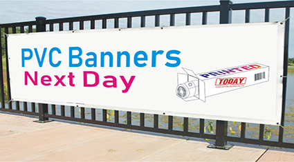 PVC Banner 2ft x 14ft Printed Outdoor Vinyl Sign for Business Parties Birthday 