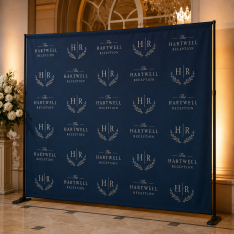 Step and repeat backdrop banners