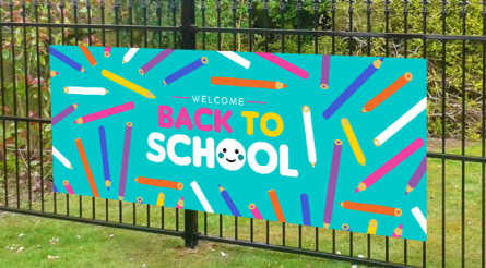 Welcome back to School, Blue banner