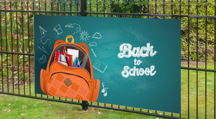 Back To School Outdoor Railing Banner