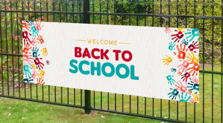 Welcome back to School, Paint Art Banner