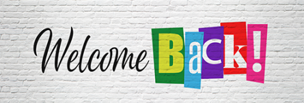 Back To school Wellcome Back, colourful Wall Banner