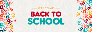 Welcome back to School, Paint Art Banner