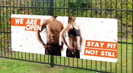 We Are Open Stay Fit Not Still