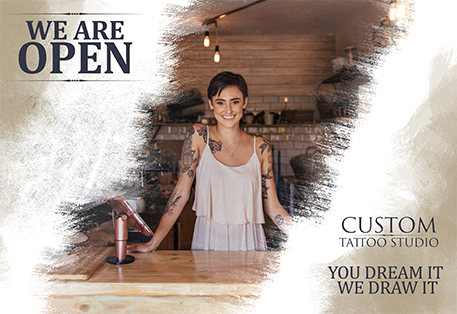 We Are Open Custom Tattoo Studio