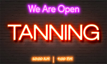 We Are Open Tanning Salon
