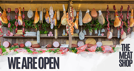 We Are Open The Meat Shop