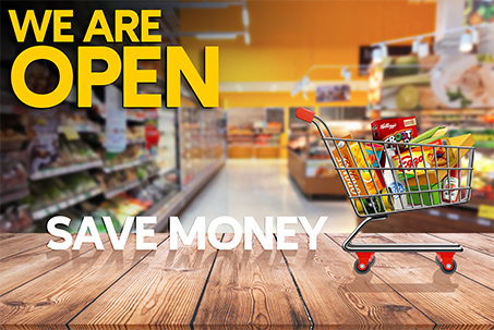 We Are Open Save Money