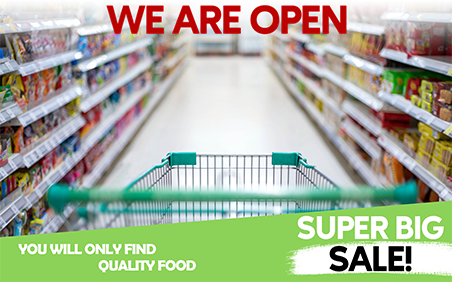 We Are Open Super Big Sale