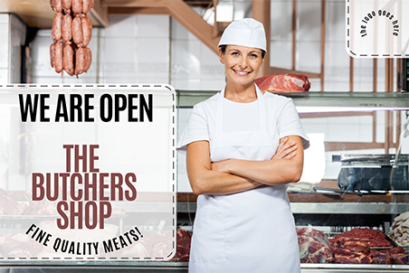 We Are Open The Butchers Shop