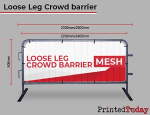 CROWD BARRIER COVERS & BANNERS – PVC MESH - Printed Today
