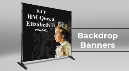 R.I.P Queen Funeral Backdrop Banner