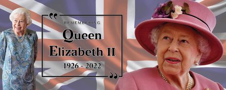Remembering queen elizabeth II funeral banner