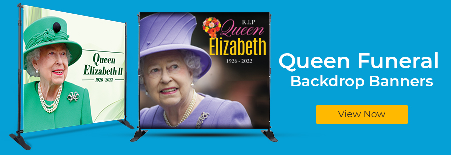 Queen Funeral Backdrop Banners