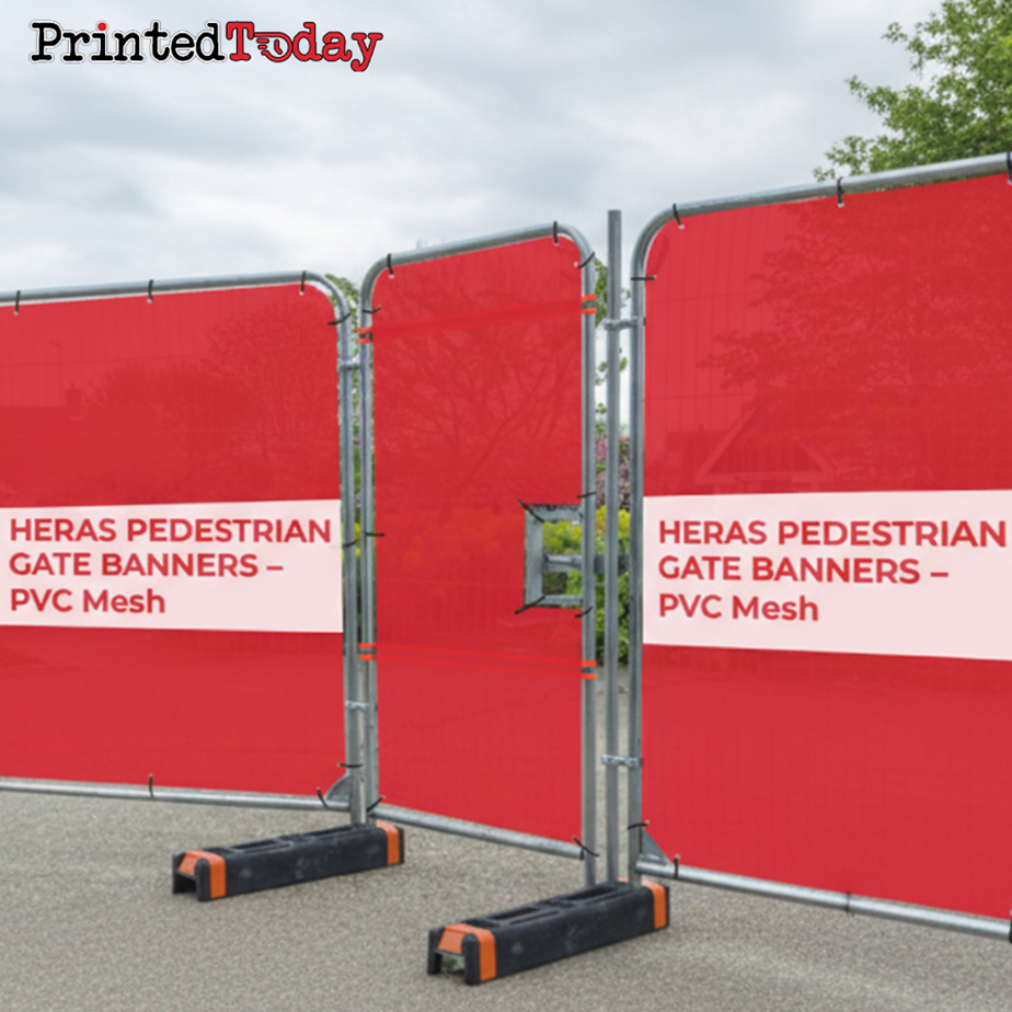 HERAS PEDESTRIAN GATE BANNER – PVC MESH