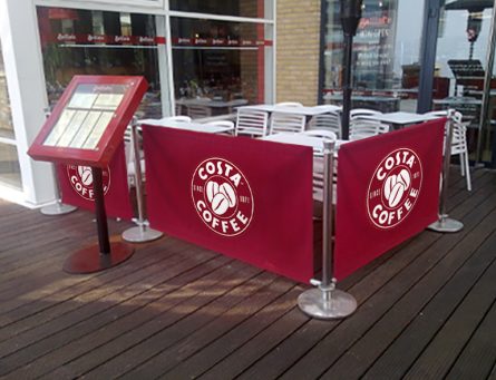 Custom Cafe Barrier Banners