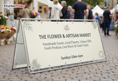 Outdoor Barrier Frame 1.5M x 0.7M (With Banner)