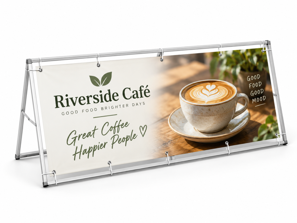 Outdoor Barrier Frame 2M x 1M (With Banner)
