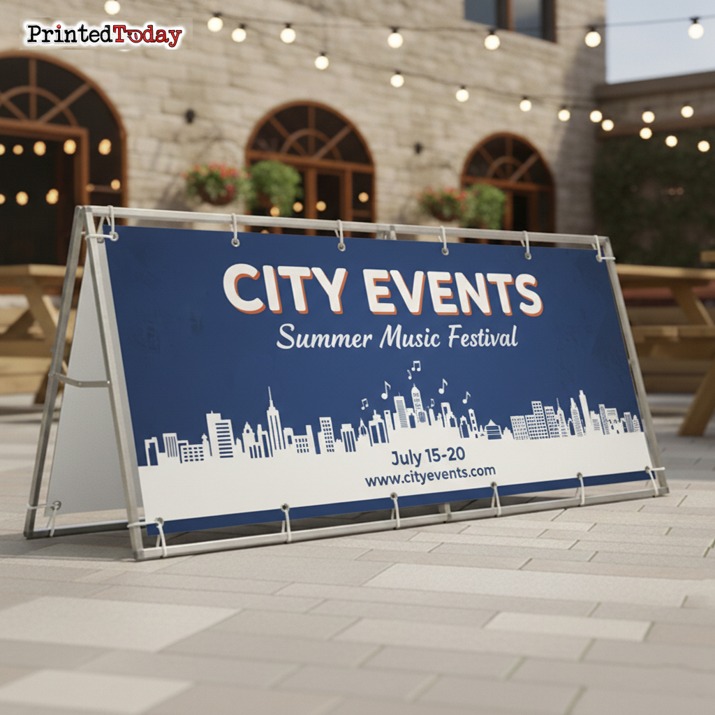 Outdoor Barrier Frame 3M x 1M (With Banner)