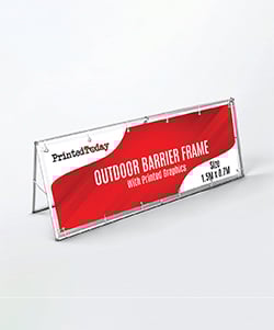 Outdoor Barrier Frame 1.5M x 0.7M (With Banner)