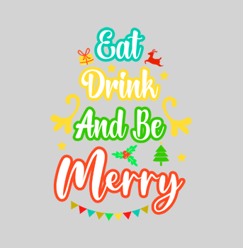 eat drink and be merry christmas hoodie hover image