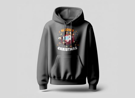 Meowy Christmas hoodie