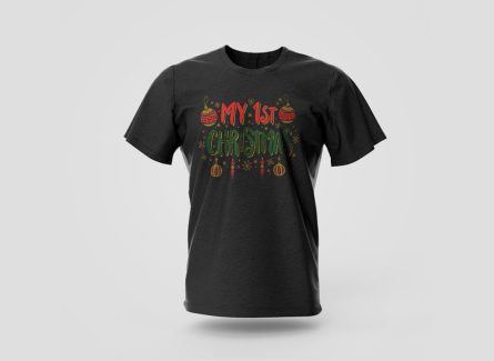 my first christmas modern t-shirt
