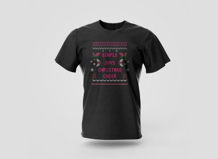 Simple joy christmas cheer t-shirt