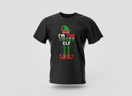 i'm the bossy elf t-shirt