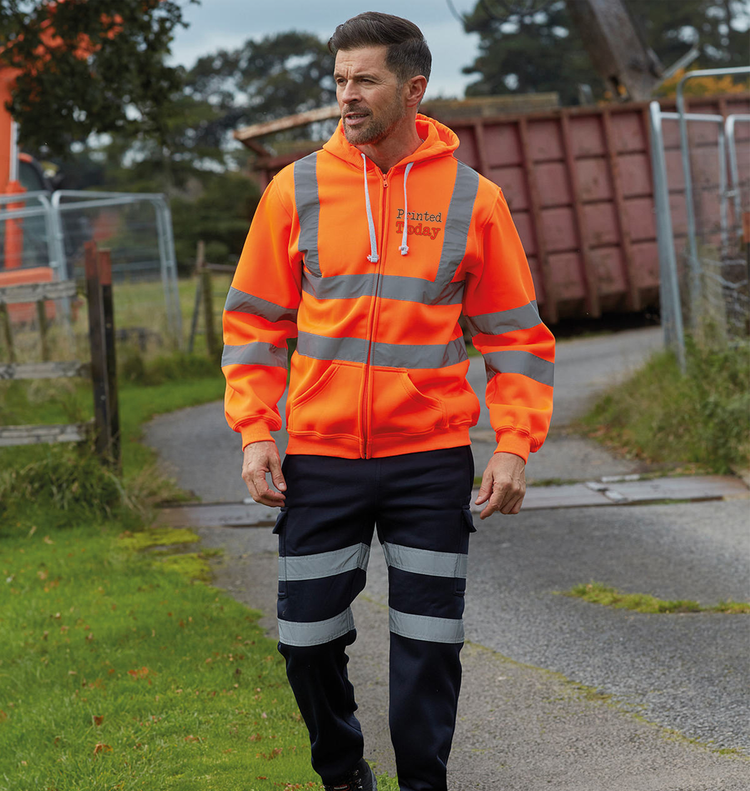 Hi Vis Hooded Sweatshirt