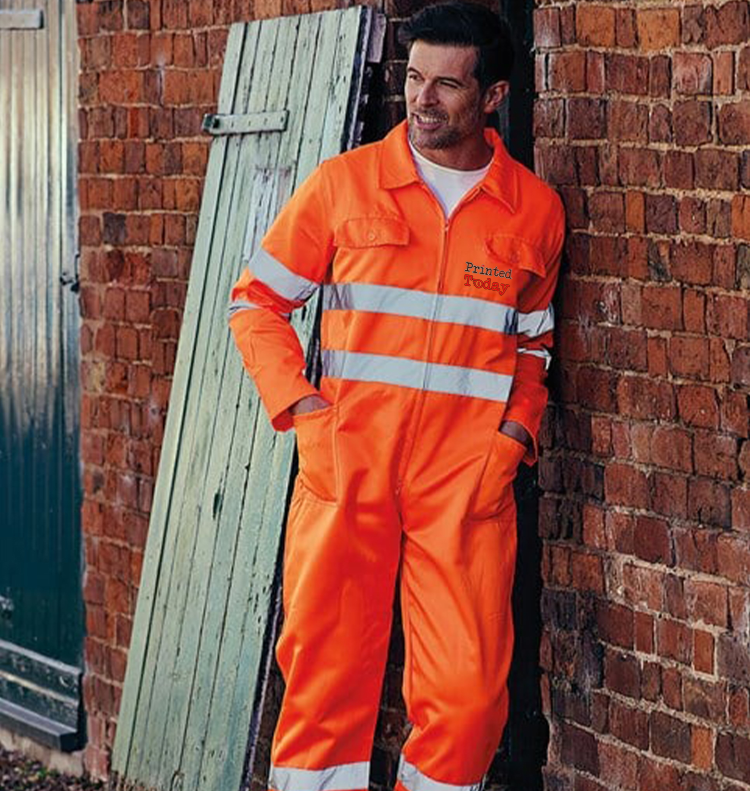 Custom Printed Hi Vis Work Coverall