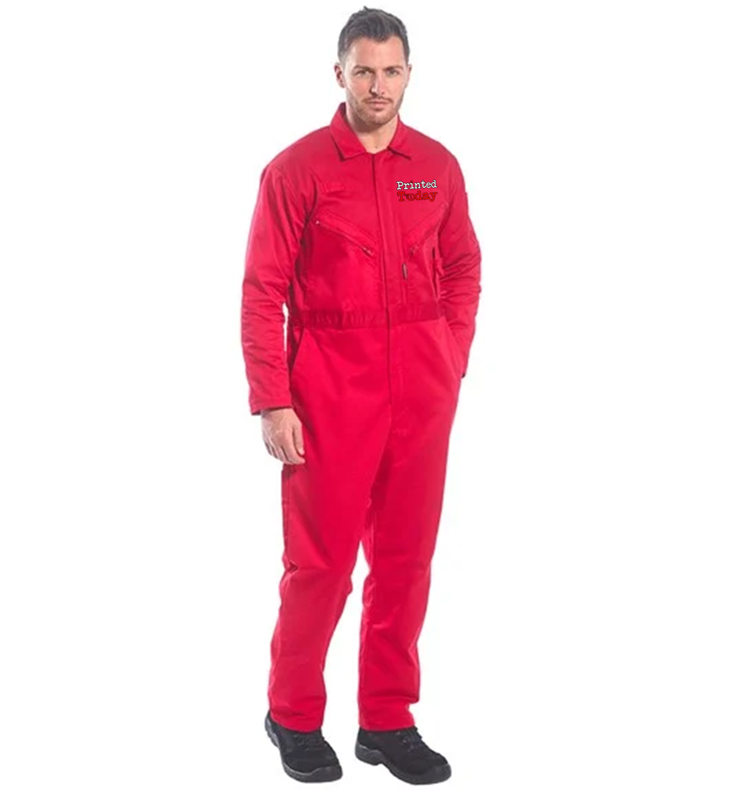 Custom Zip Work Coverall Printing