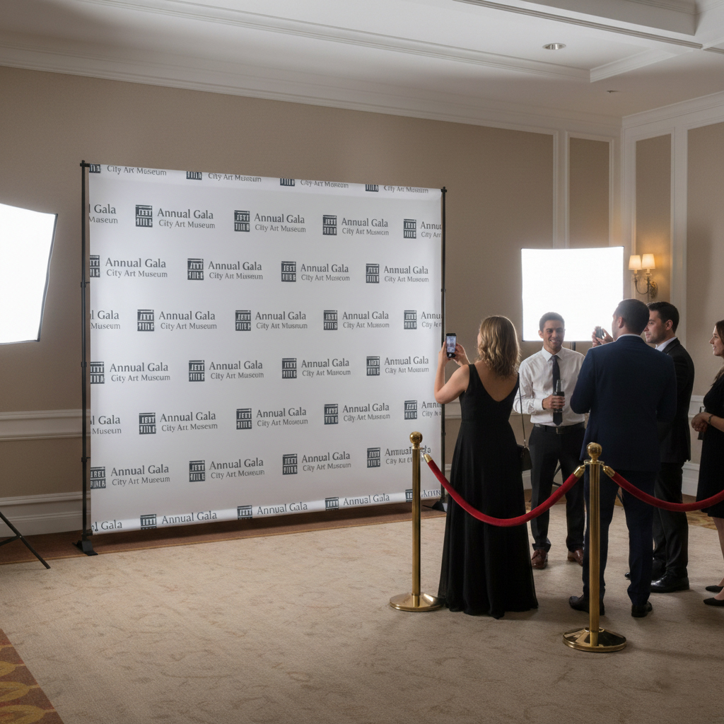 step and repeat backdrop Banners