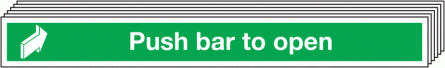 6-Pack Push Bar To Open Signs