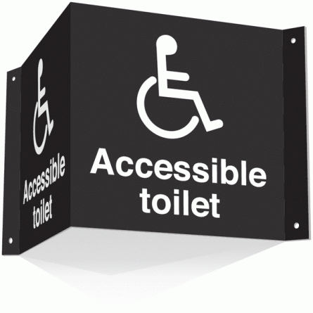 Accessible Toilet Projecting Signs