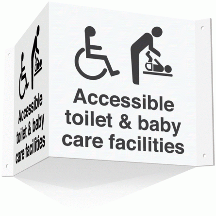 Accessible Toilet & Baby Changing Projecting Signs