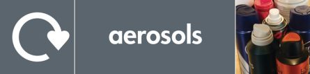 Aerosols - WRAP Metal Waste Recycling Pictorial Signs