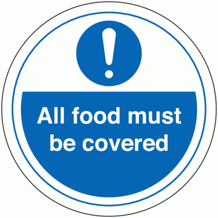 All Food Must Be Covered Sign - Plot-Cut (With Symbol)