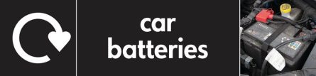 Car Batteries - WRAP Automotive Waste Recycling Pictorial Signs