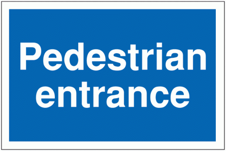 Car Park Navigation Signs - Pedestrian Entrance