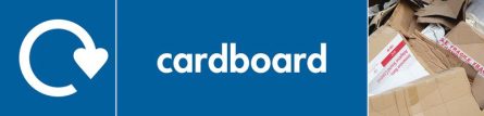 Cardboard - WRAP Paper Waste Recycling Pictorial Signs