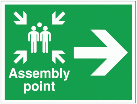 Construction Signs - Assembly Point Arrow Right