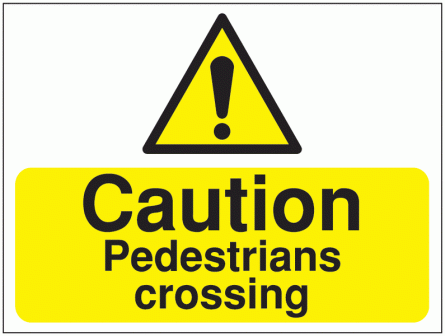 Construction Signs - Caution Pedestrians Crossing