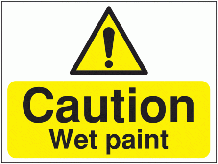 Construction Signs - Caution Wet Paint