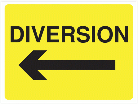 Construction Signs - Diversion Arrow Left