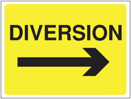 Construction Signs - Diversion Arrow Right