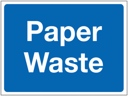 Construction Signs - Paper Waste