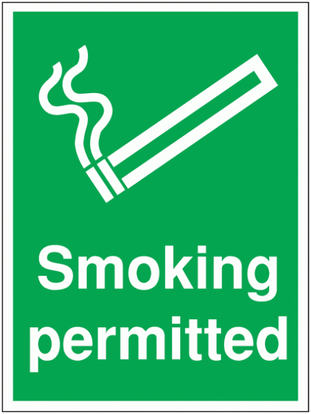 Construction Signs - Smoking Permitted